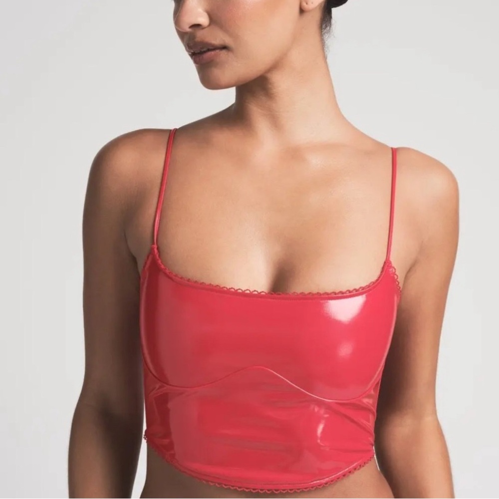 SKIMS Red Crop Top